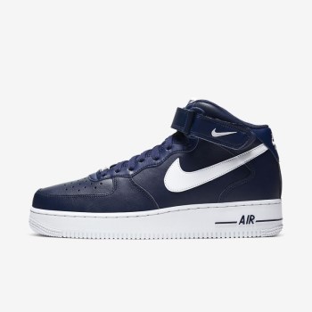 Nike Air Force 1 Mid '07 - Férfi Utcai Cipő - Sötétkék/Fehér